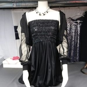 Last Exit Vintage Sequined Tube Top Dress - Size 6